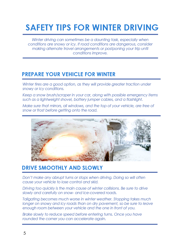 Winter COTTFN Emergency Preparedness Newsletter Page 5